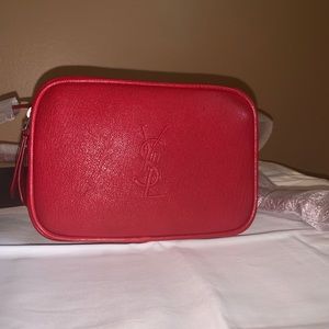 YSL Red Lou Lambskin Leather Belt Bag (Worn once)